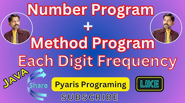 Java Each Digit Frequency | Program to display each digit frequency of a given number using java