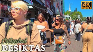 Exploring Istanbul's Lively Besiktas Bazaar, Turkey 4K Walking Tour