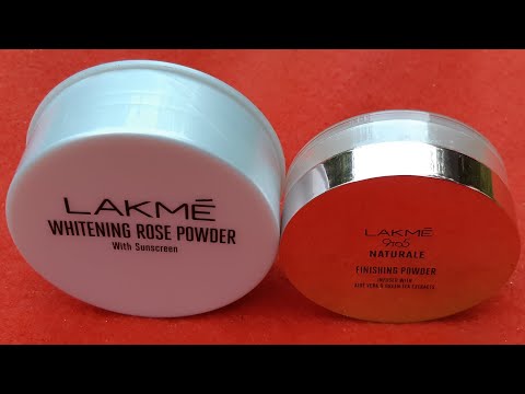 Lakme 9to5 naturale finishing powder vs Lakme whitening Rose Powder with sunscreen review,