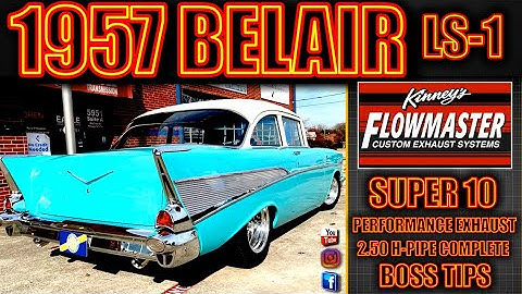 1957 Chevy Belair Flowmaster Super 10 Custom dual system w/ H-Pipe by Kinney