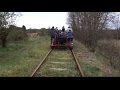 Die Vennbahn heute: Draisinen-Zug statt Dampfross (4 Wagen)