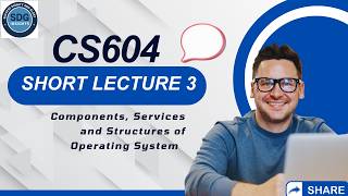 CS604 Short Lecture 03 | Components, Services and Structures of Operating System | VU Pakistan