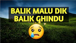 Balik malu dik balik ghindu