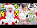 Giving Strangers FREE Gifts Dressed as SANTA *emotional*