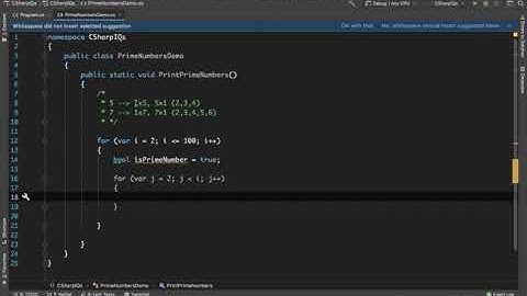 9. C# Program to Print All Prime Numbers from 1 to 100 | Prime Numbers | C# Interview Questions