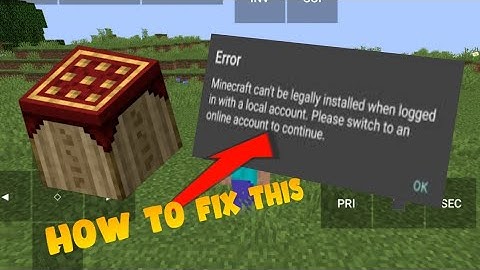 How to fix local account error in PojavLauncher