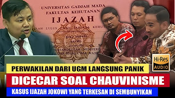🔴PANIK❗PERWAKILAN UGM DICECAR SOAL SIKAP CHAUVINISME DALAM KASUS IJAZAH JOKOWI