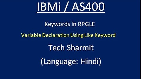 IBMi (AS400) - Like Keyword in #RPGLE #AS400 #IBMI