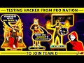 Testing A Hacker From Pro Nation || 100 % Hacker || Team D || Garena Free Fire