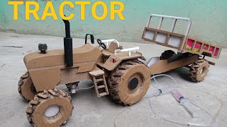 Tractor/cardboard se tractor kaise banate hain/how to make tractor with cardboard