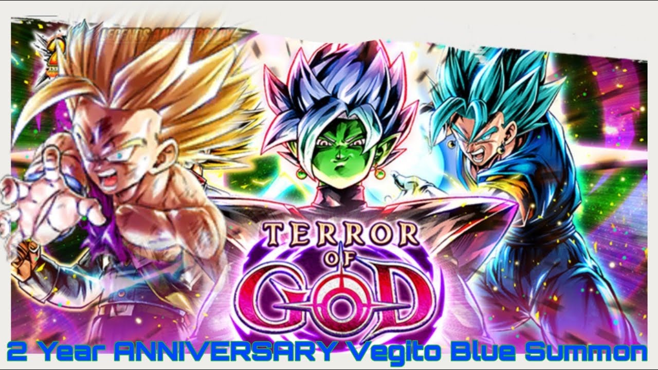 2 Year ANNIVERSARY Vegito Blue Summon 🔥🔥🔥🔥🔥 Dragon Ball Legends # Legendary#Part 1 - YouTube