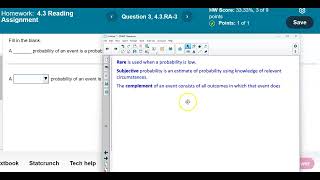 Math 14 4.3.RA-3 The probability obtained with knowledge that some other event has already occurred?