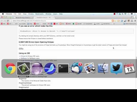 Minecraft Tutorial Chapter 7: Setting up Minecraft Forge in Eclipse for Modding