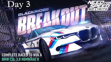 Day 3 | BMW 3.0 CSL Hommage R | One Second Winning(Special Event) | NFS NoLimit
