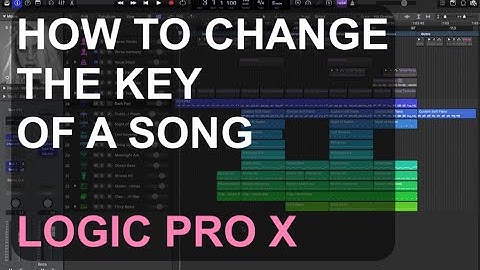 HOW TO CHANGE THE KEY OF A SONG : LOGIC PRO X : SINGLE FUNCTIONS