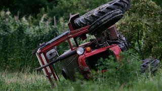 Tractor crash 2, Traktorske nesreće 2, prevrtanje traktora, traktori u blatu