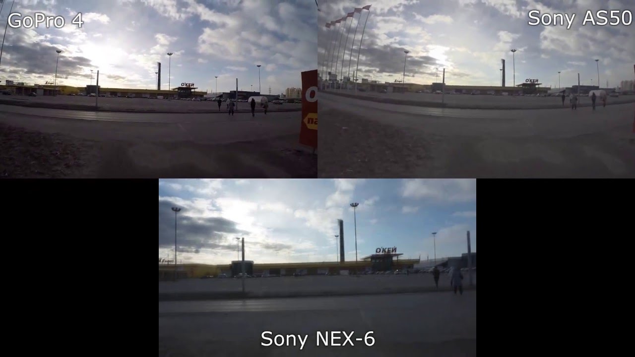 Compare  GoPro 4 Black Edition vs Sony HDR-AS50R vs Sony Alpha NEX-6L