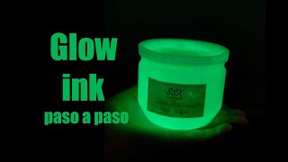 step by step glow in the dark ink #glowink #photoluminescent #impress you