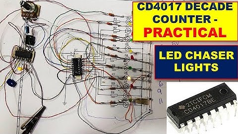 {480} How to Design CD4017 Practical Decade Counter Circuit in Detail - Running Chaser Lights