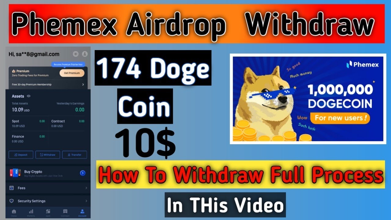🔥🔥 How To Withdraw Doge coin Through Phemex🔥🔥Phemex 174 Doge Coin ...