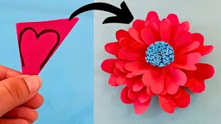 How to make 3d Paper flower/ Origami Flower making/Easy flower craft