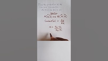 How to Find Gradients of a Straight Line #shorts