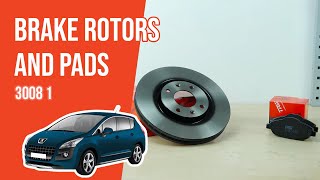 How to replace the front brake discs and pads Peugeot 3008 mk1 🚗