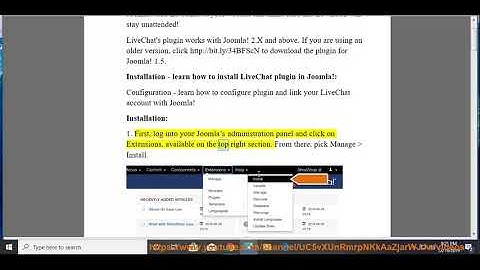Install LiveChat on Joomla