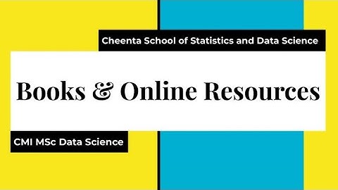 CMI MSc Data Science Books and Online Resources | Cheenta School of Statistics and Data Science