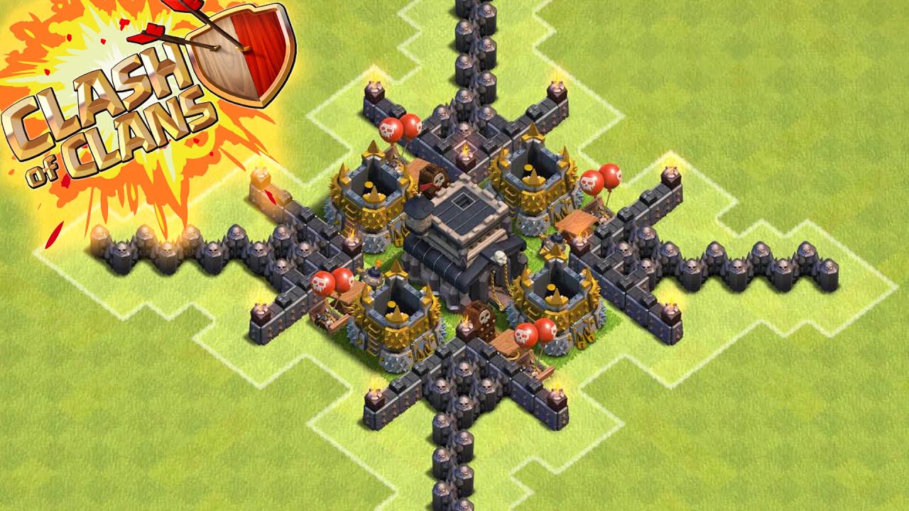 Town Hall 9 Noob Trolling Base - YouTube.