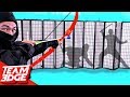 "Shoot The Ninja Behind The Paper Wall" Challenge!!