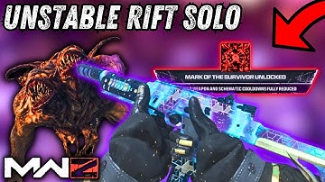 How to SOLO the Unstable Rift in MW3 Zombies Season 5 Reloaded Easy Mark of the Survivor Camo