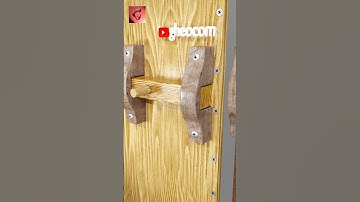 #gheocom Simple, Auto-Locking Wooden Latch #shorts #lock