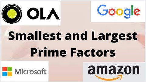 Smallest and Largest Prime Factor