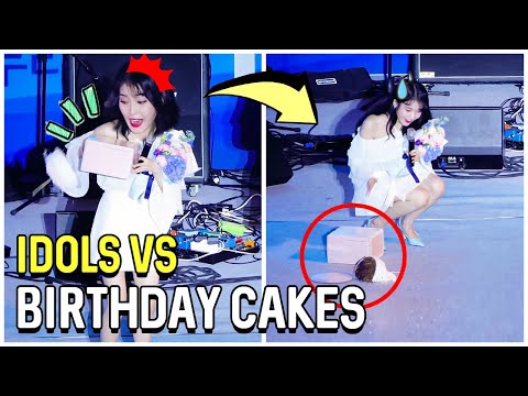 Kpop Idols Dropping Birthday Cakes (Clumsy Moments) (BTS, IU, Blackpink, Astro...)