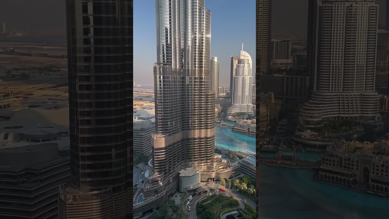 Burj Khalifa, o prédio mais alto do mundo, atingindo uma altura impressionante de mais de 828 metros