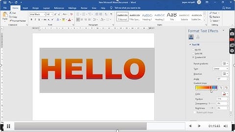 APPLY GRADIENT EFFECT TO TEXT IN MS WORD