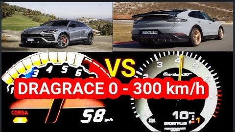 Porsche Cayenne Turbo GT 640 HP VS Lamborghini Urus 650 hp Drag Race Sound 0-300 | 100-200 kmh