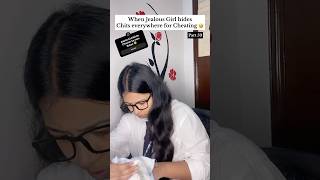 When Jealous Girl hides Chits everywhere for Cheating ☹️ #cheater #youtubeshorts