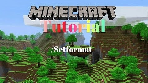 Mcpe server tutorial - How to do /setformat in minecraft pe