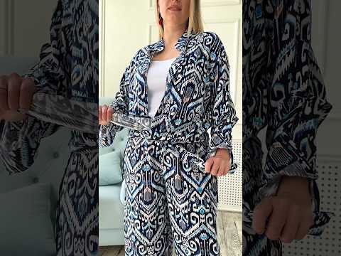 Костюм брючний Фібі принт Размеры 46, 48, 50, 52, 54, 56, 58, 60, видео 1