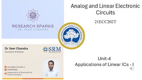 Unit 4 part 2 Applications of Linear ICs