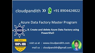 8. Create and Delete Azure Data Factory using Powershell || Powershell Variables || Cloud Shell