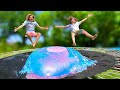 TRAMPOLIN vs GRÖßTE SCHLEIM WASSERBOMBE der WELT!