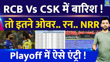 IPL Points Table 2024 : RCB Vs CSK में हुई Rain तो इतने Over, Run, Run Rate | Playoff | Scenario