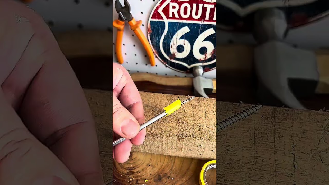 Magnetic Illusiontape trick locks screw on screwdriver for  