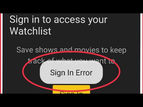 IMDb App Fix Sign In Error Problem Solve