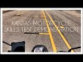 Kansas motorcycle skills test demonstration on the navi