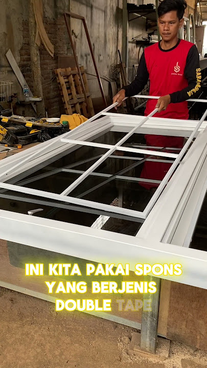 Teknik pasang kaca di pintu besi hollow