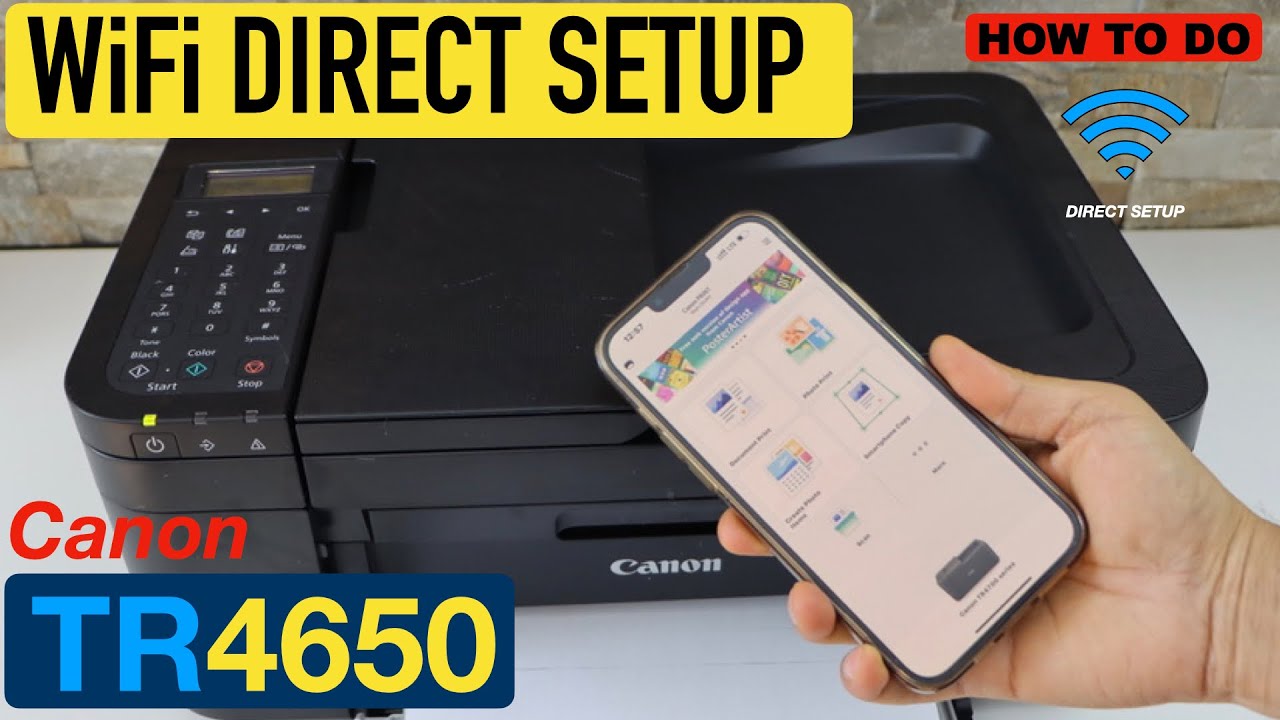 Direct Wireless Setup Setup, Bluetooth. Pixma Using Canon TR4650 YouTube - Printer WIFi